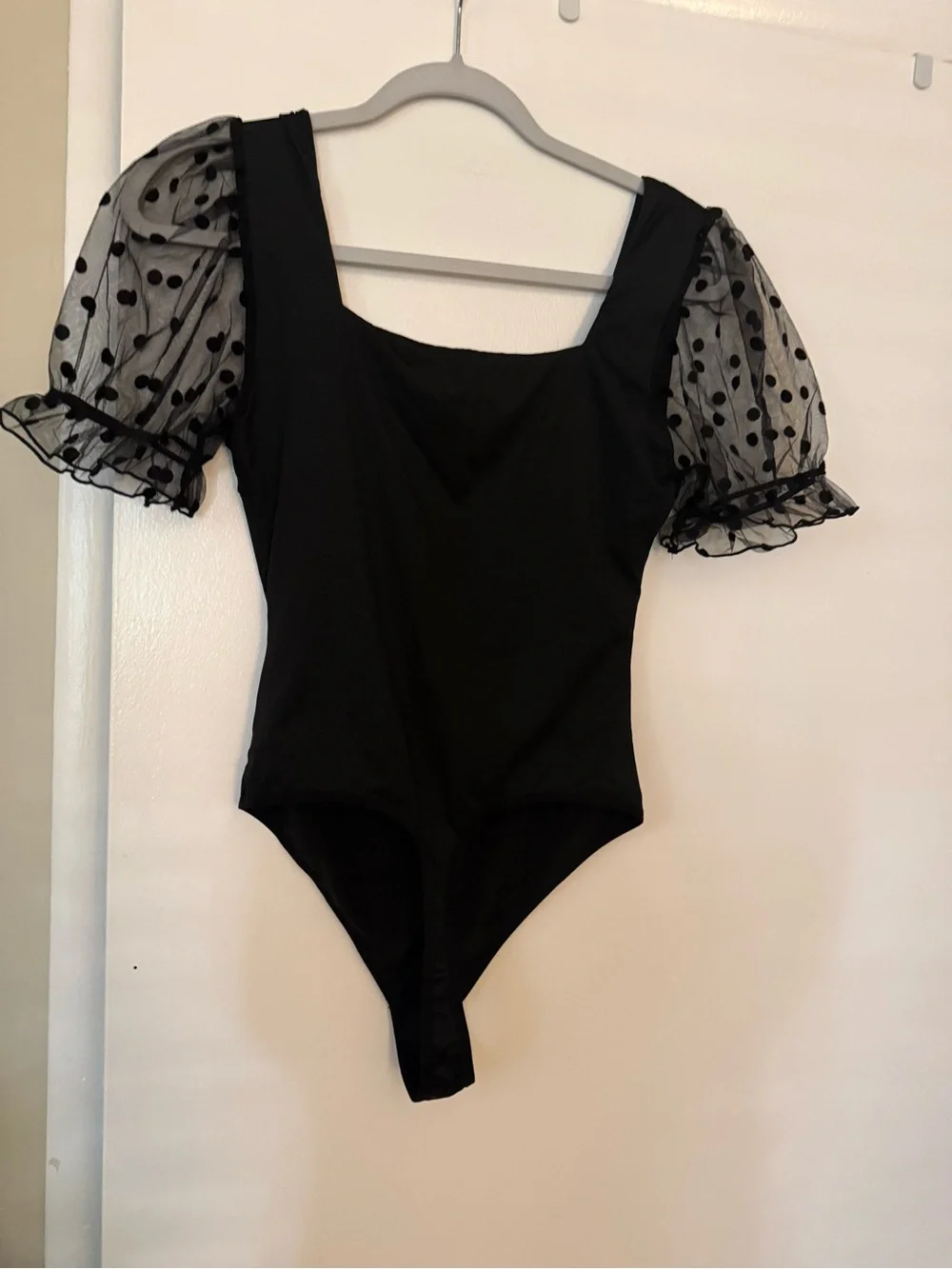 Black Puff-Sleeve Kids One-Piece Bodysuit